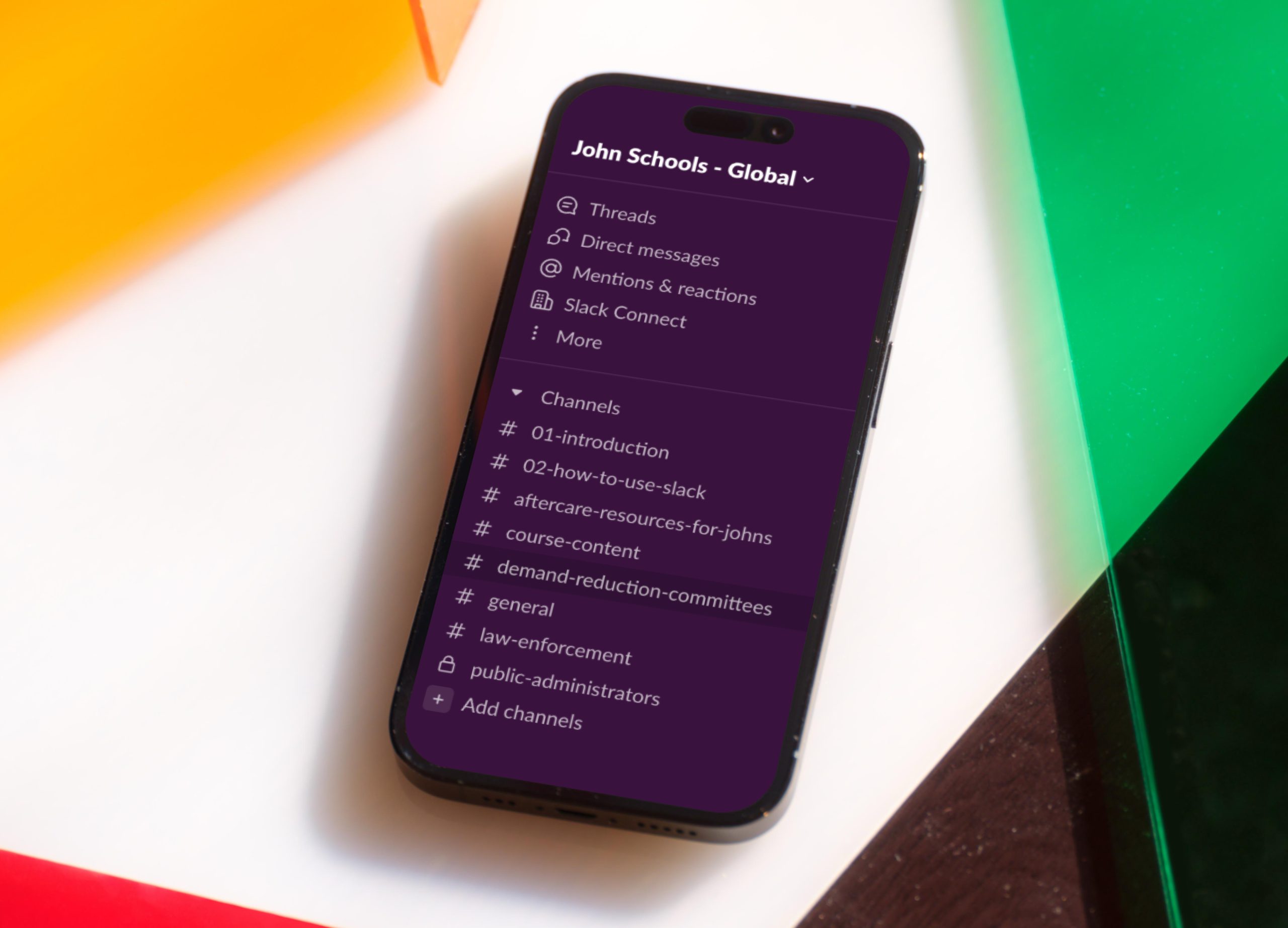 Colorful iPhone mockup - on multicolored background copy